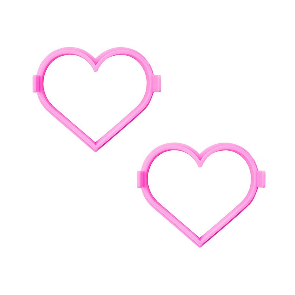 Balení 2 silikonových forem na palačinky ve tvaru srdce, nepřilnavý tvarovač na pečení dortů na Valentýna a na vaření na pánvi