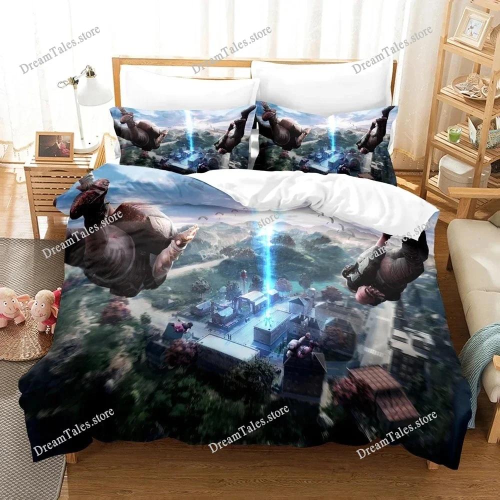 Spiel Battlegrounds PUBG Bettwäscheset Jungen Mädchen Twin Queen Size Bettbezug Kissenbezug Bett Kinder Erwachsene Heimtextilienextile741