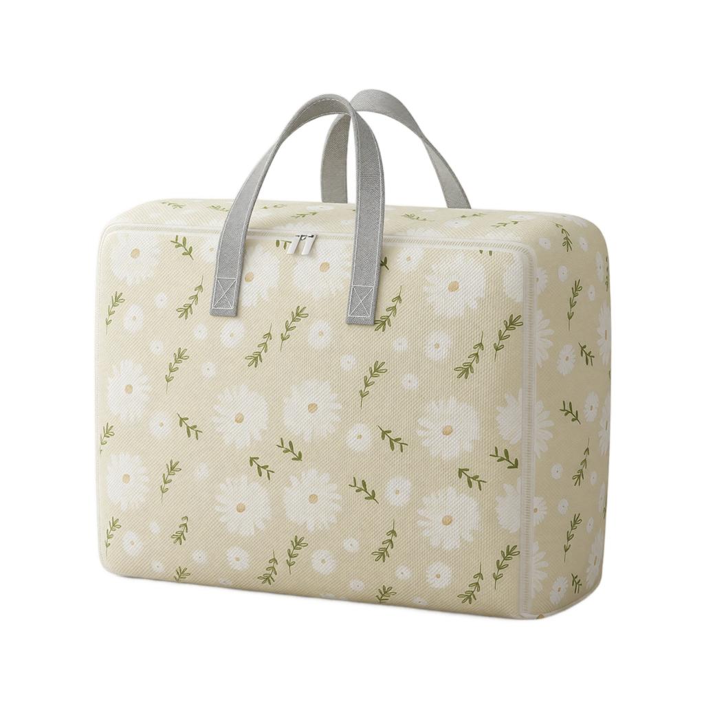 Foldable Fabric Storage Bag with Handles Large Capacity Portable Organizer for Clothes Bedding and Household Items Durable Material