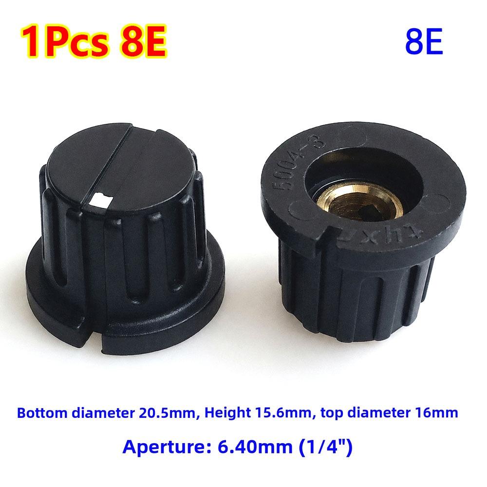 1Pcs ABS Plastic Potentiometer Knob PN-8F 8E 8D 8C Instrument Adjustment Cap for Guitar Effector 8E Hole 6.4mm