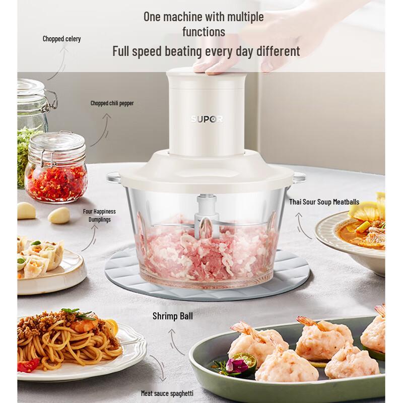 SUPOR ZMD Electric Food Processor & Meat Grinder CN Plug (adapter Included)