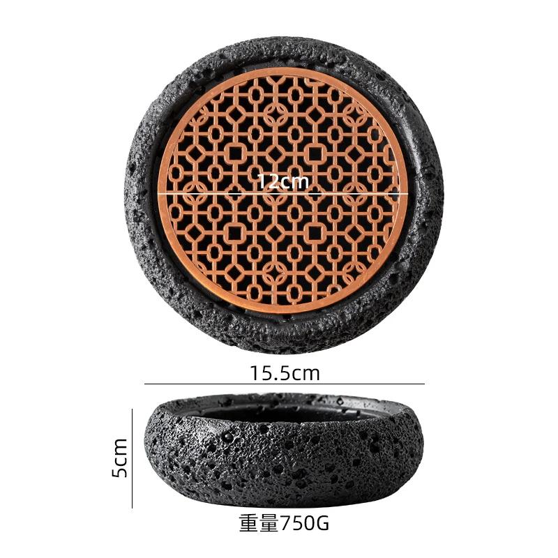 Meteorite Textured Cement Dining Plate Barbecue Plate Dry Ice Plate Sashimi Plates Sushi Dish Dessert Dish Specialty Tableware