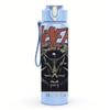 1PC Dark Horror Skull Gothic Retro Print 750ml Portable Sports Water Bottle Leakproof Gym Outdoor Travel Drink Cup