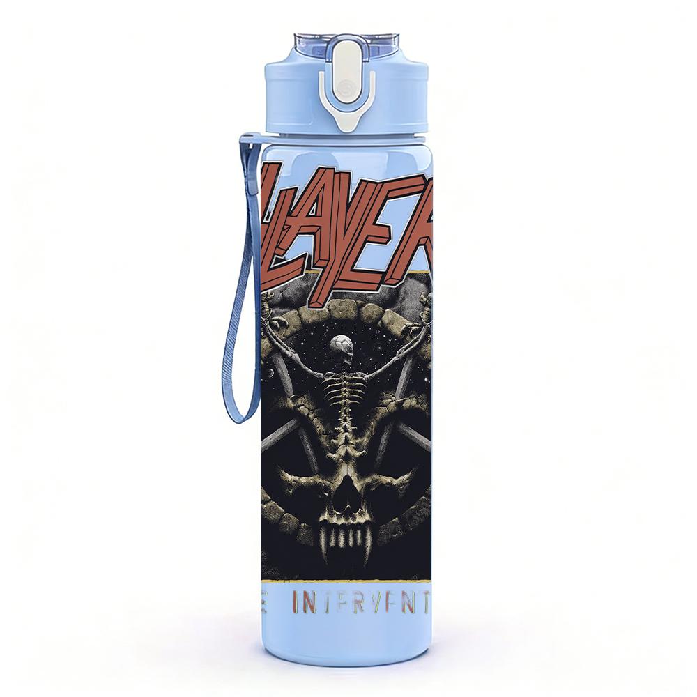 1PC Dark Horror Skull Gothic Retro Print 750ml Portable Sports Water Bottle Leakproof Gym Outdoor Travel Drink Cup