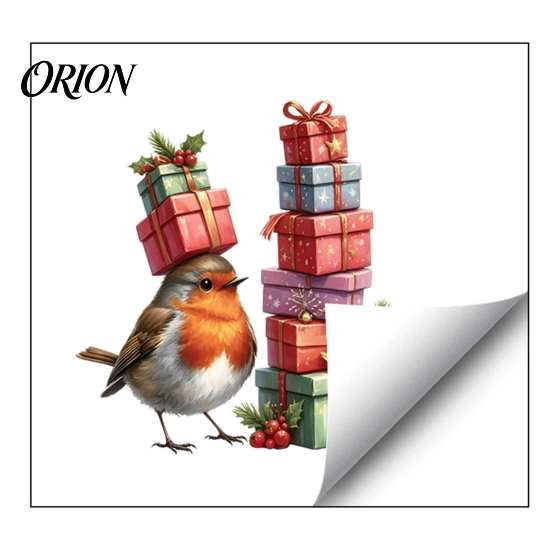 Christmas Window Clings Static Sticker, Decorative Reusable Redbreast Decal, PVC Festive Easy Apply Stickers Holiday Cling for Home Glass Doors