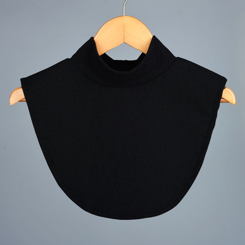 Collo alto tinta unita unisex, colletto staccabile decorativo, protezione calda per il collo per autunno e inverno