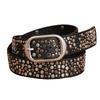 [Lamerry] Studded Belt, Punk Street Style, Stylish Buckle, American Casual, Biker, Thick, Military, Men's & Women's, Black, 112cm