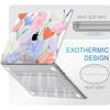 Coque pour MacBook Air 15 Pouces M4 M3 M2 2025 2024 2023, Protection Rigide Ultra Légère Antidérapante Motif Fleurs