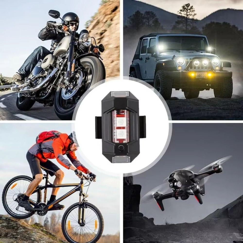 7 Color Motorcycle Warning Light RGB Motorcycle Signal Light LED Strobe Light  Night Flying