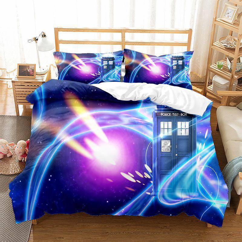 

Doctor Who 3D Digital Printing Quilt Cover Pillowcase Bed Three-Piece Set 264*228