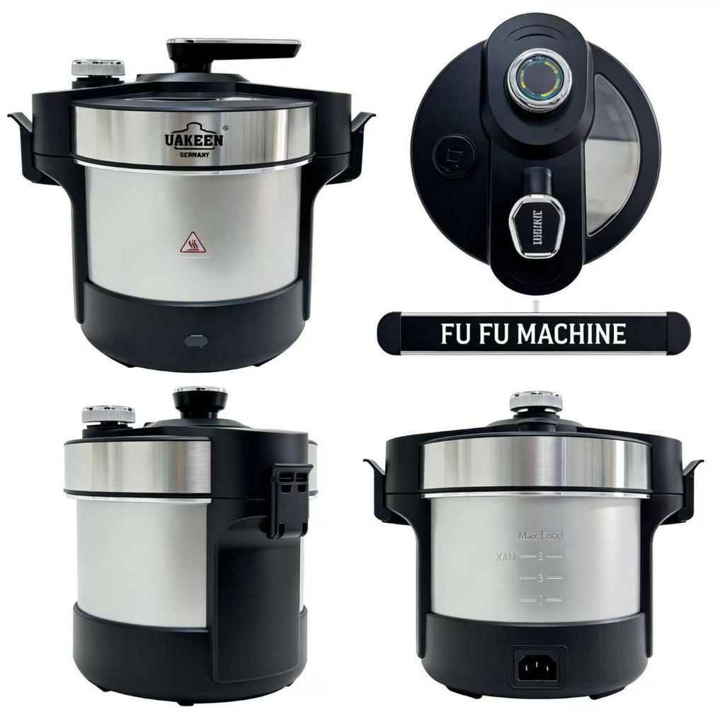 Fully Automatic Fufu Swallow Maker & Multi-functional Meat Grinder with UK Plug