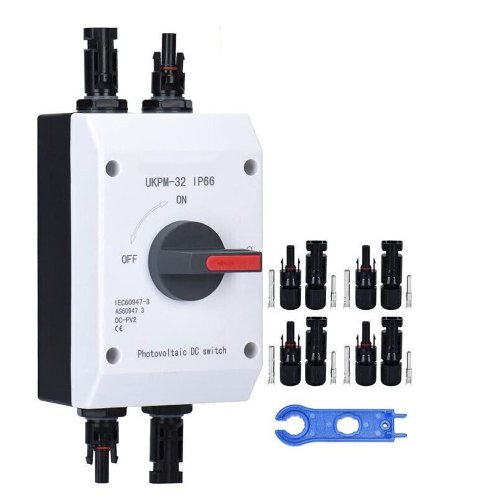 DC1200V PV Isolator Switch IP66 32A Circuit Breaker Solar Disconnect Box