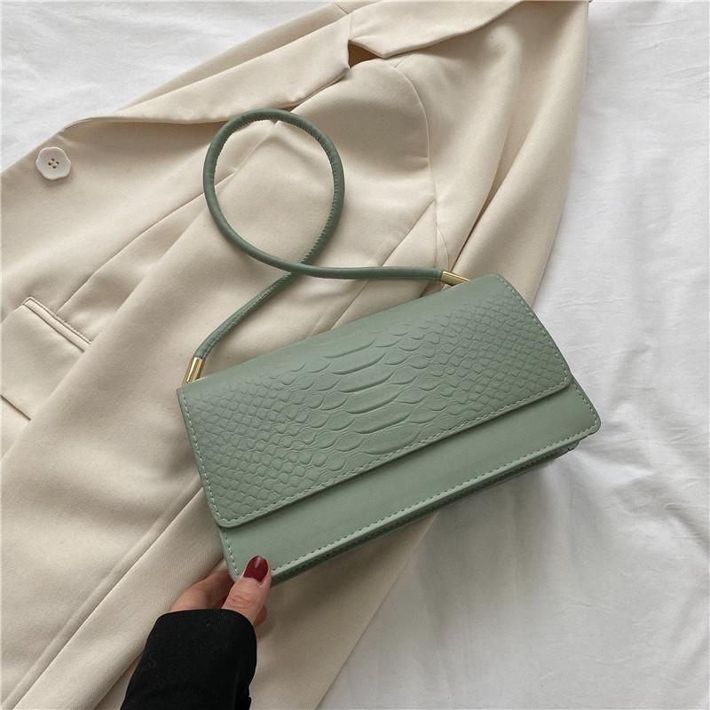 

Фактурные женские сумки женские сумки лето 2024 новый стиль Гонконг сумка на одно плечо подмышкой ручная девушка маленькая квадратная сумка светло-зеленый