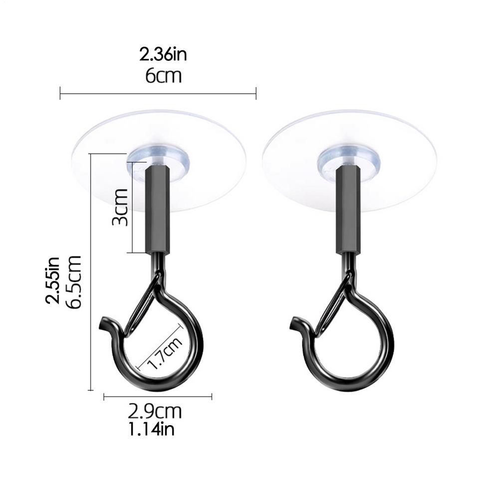 Safety Ceiling Hanger 2Pcs/set Non-punching Ceiling Traceless Hooks Self-Adhesive Safety Ceiling Hanger For Light Strings Wind