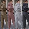 Tooxika New Casual Solid Color Hoodie Pants Sports Two-piece Set
