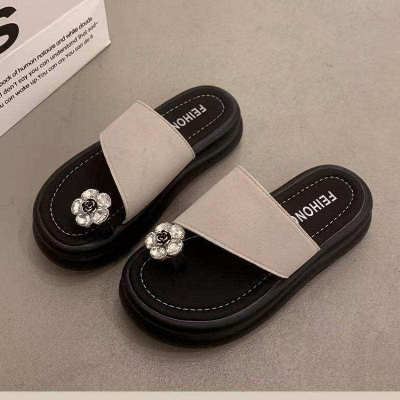 thick-soled toe slippers for women's non-slip new summer fashion versatile beach sandals