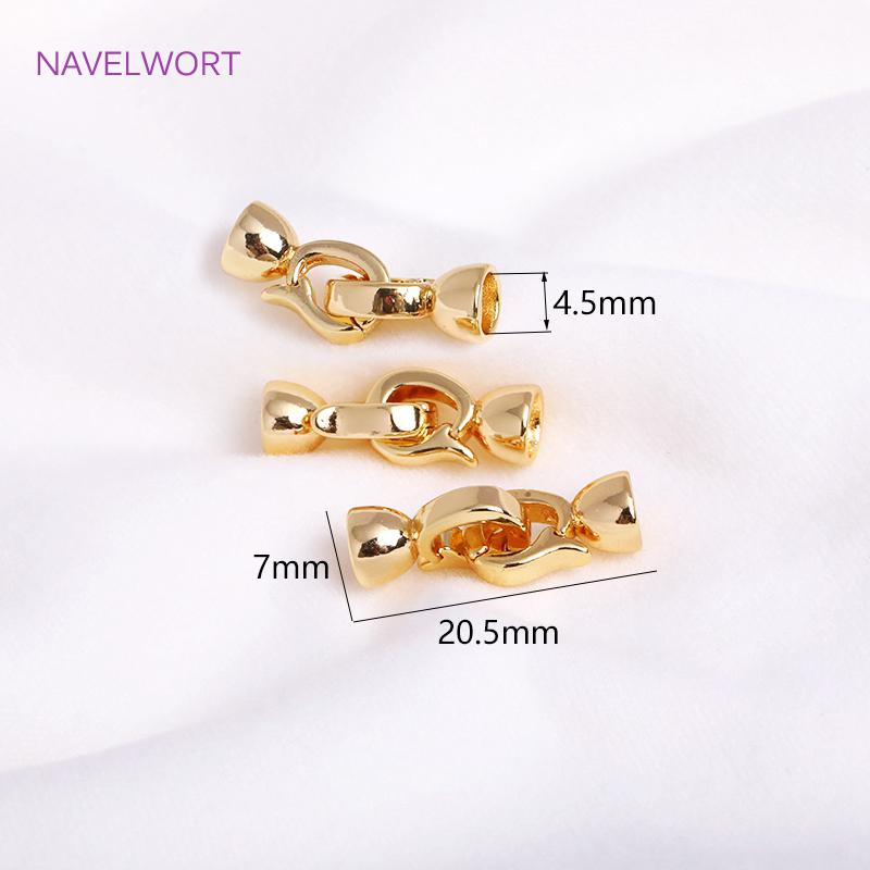 

18K Gold Plated Inlaid Zircon Round Pearl Clasp Fastener DIY Bracelet Necklace Making Accessories Jewellery Making Supplies 1 piece