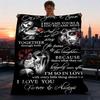 1pc Skull Couple Love Throw Blanket Polyester Fiber, Lightweight Flannel, Soft & Warm, All Season Use for Outdoor, Camping
