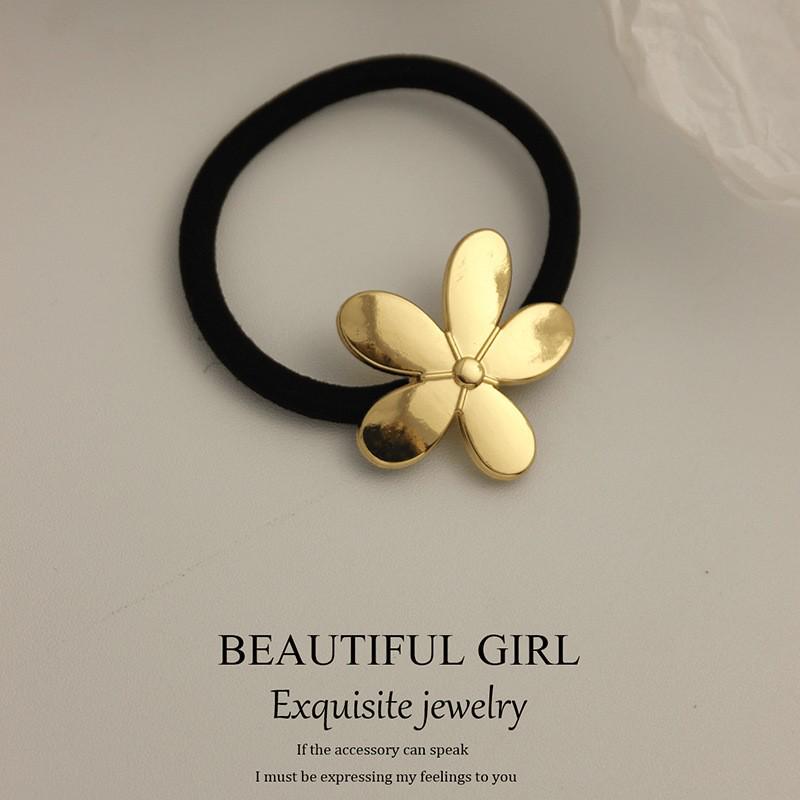 Minimalist Metal Hair Ring - New Korean Style High-End Ponytail Tie Rubber Band.