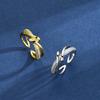 Geometric Criss-Cross Wrap Ring: Women's Elegant Cold-Style Design.