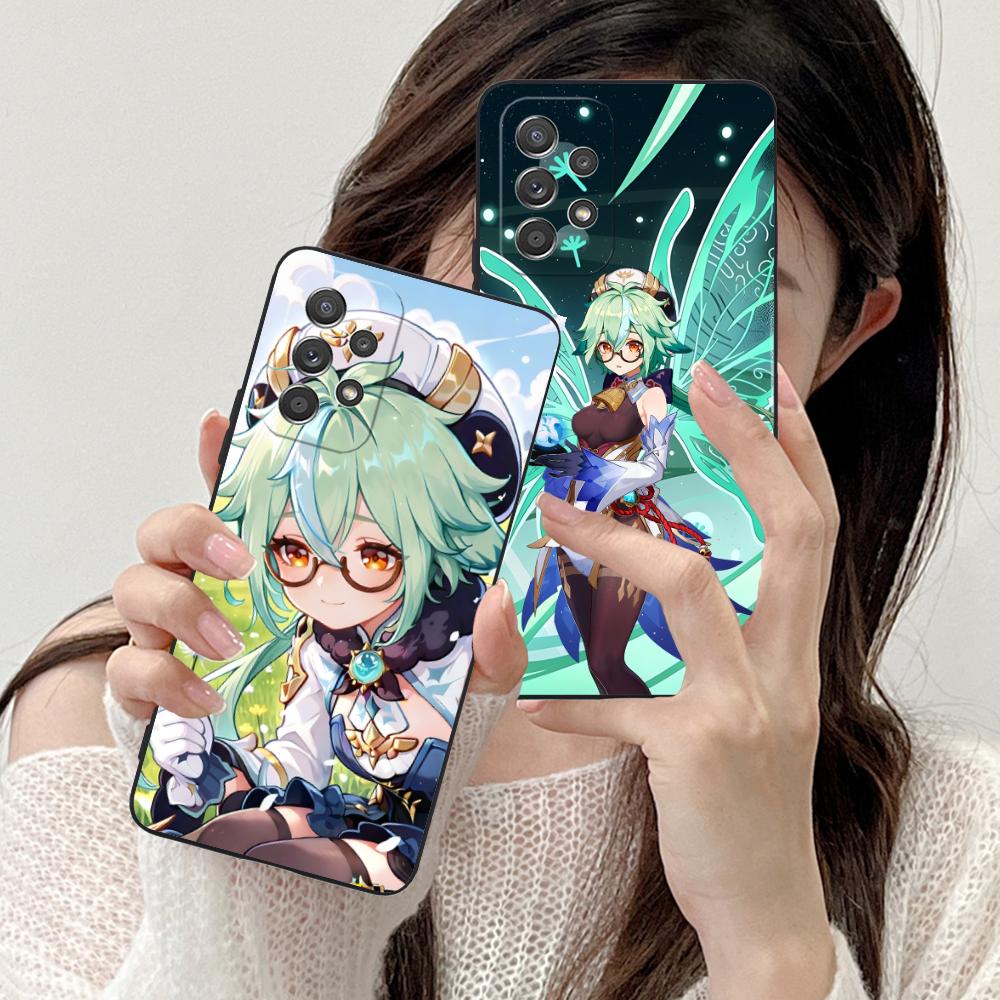Game GI Sucrose Matte TPU Mobile Phone Case for Samsung Galaxy M55 54 42 35 34 33 32 23 22 15 14 13 12 F55 5G Colorful Cover