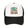 Be Stronger Than Your Excuses Mesh Trucker Hat Motivational Polyester Baseball Cap Breathable Adult Casual Fitness Headwear