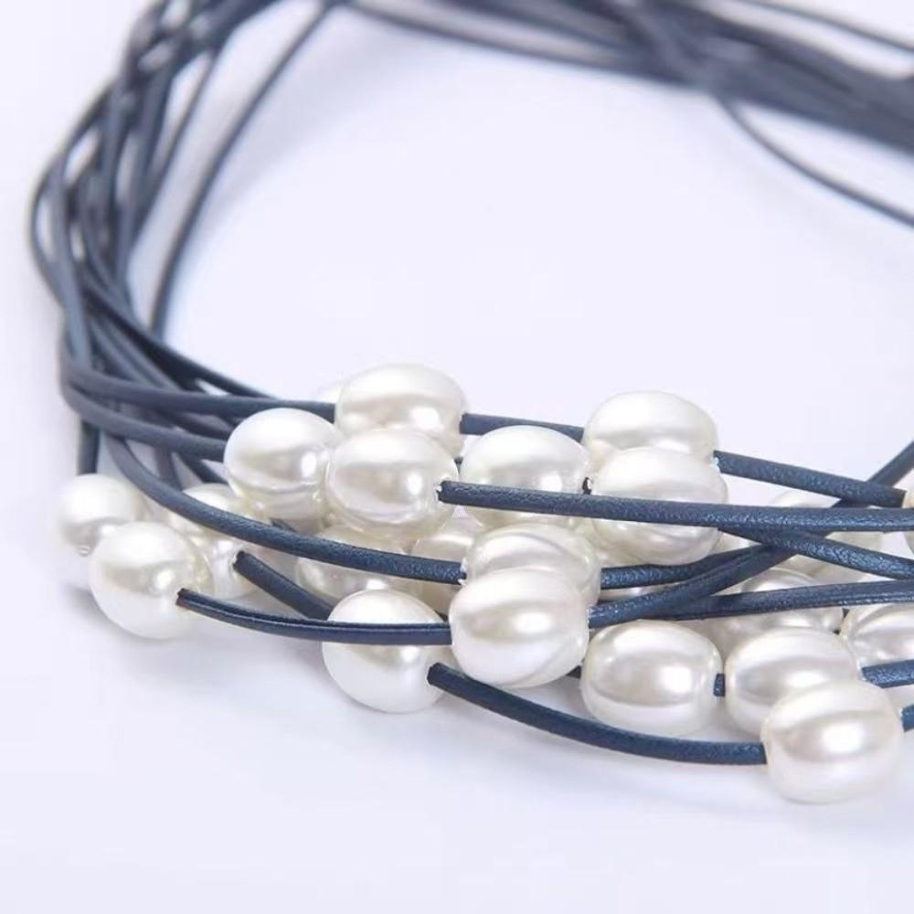2PCS Adjustable Pearl Curtain Tieback Polyester Curtain Tape Imitation Pearl Ties  Wedding Decor