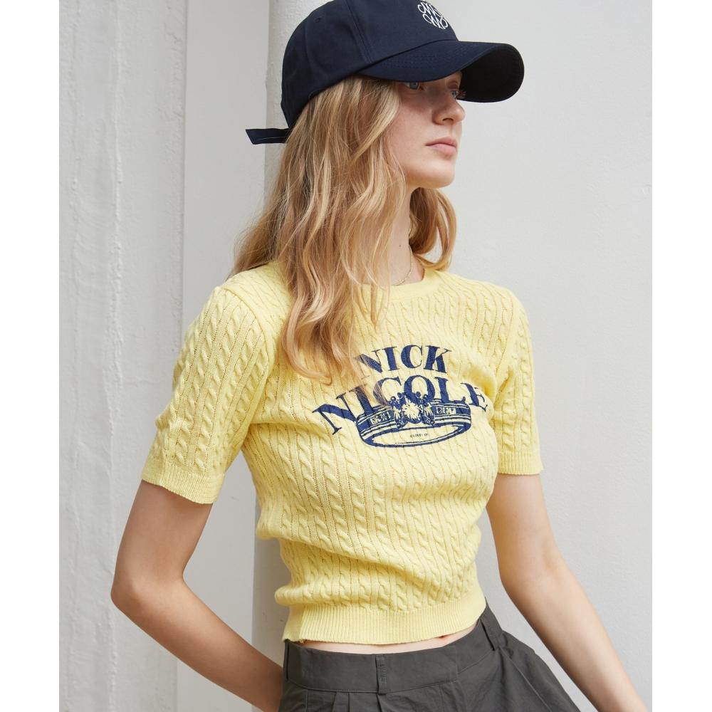 

NICKNICOLE NICOLE RING TWIST VINTAGE HALF KNITYELLOW