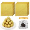 New Gold Foil Candy Wrappers Square Gilded Aluminum Foil Paper Foil Sheets DIY Decorations