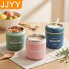 Portable Outdoor 530ml Insulated Stainless Steel Soup Mug with Lid and Spoon Travel Kitchen Utensils