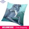 Luxury Greyhound Cushion Cover 40X40Cm Soft Whippet Sihthound Dog Pillow Case For Sofa Car Square Pillowcase Decoration