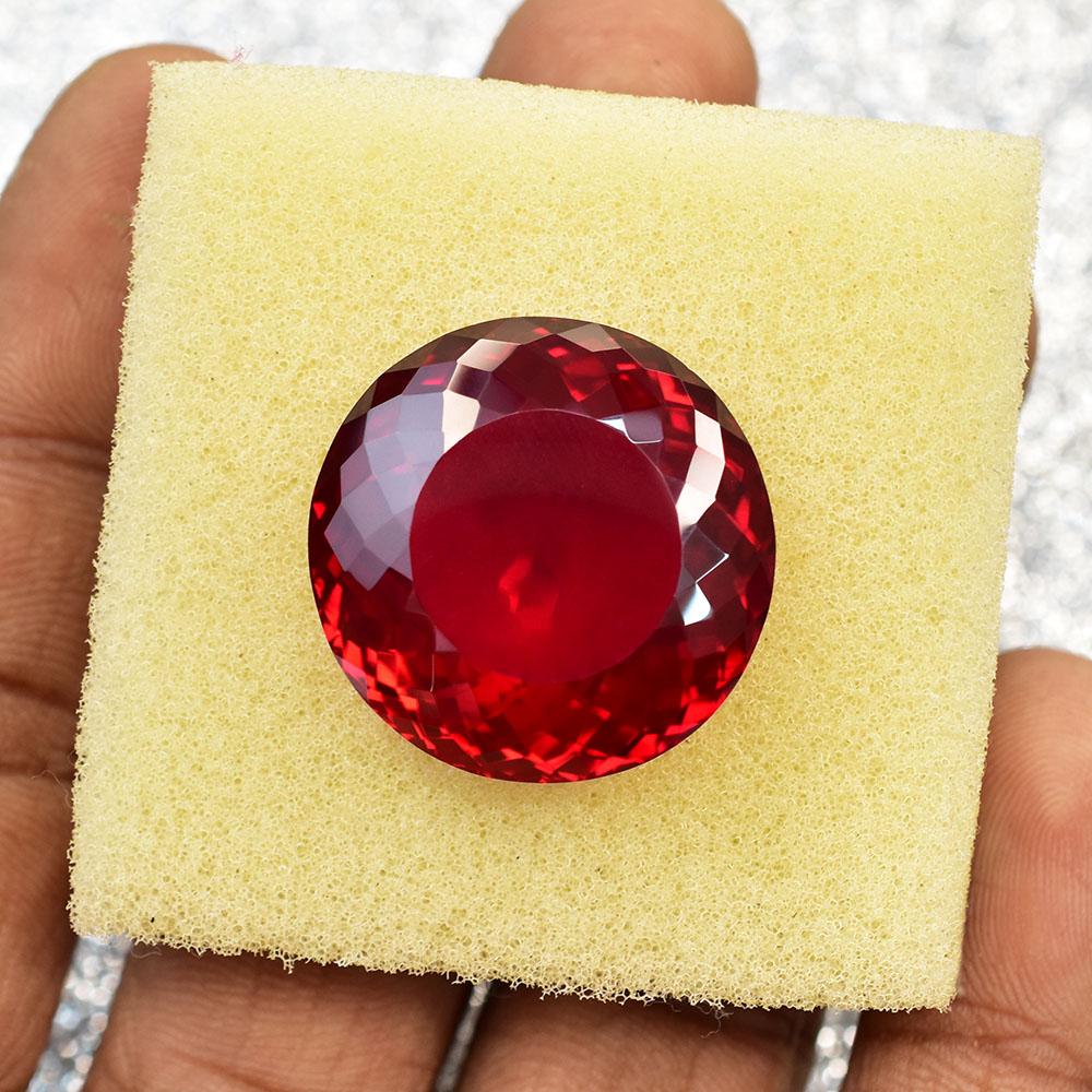 Natural Red Ruby Loose Gemstone 55.5 Ct Round Cut for Thanksgiving for Jewelry Making and Crafts