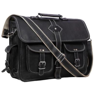 Men's Handmade Messenger Leather Satchel Shoulder Crossbody Briefcase Laptop Bag