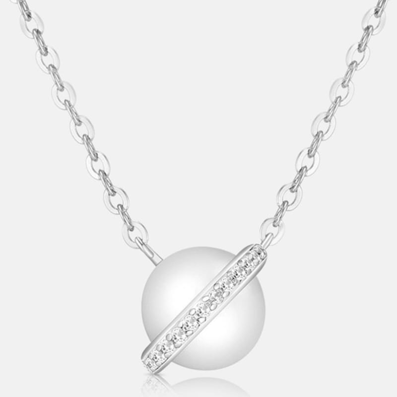 METROCITY JEWELRY 1992 PERLA Sterling Silver White Necklace A251SN1750WPH