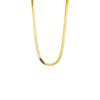 Gold Plated Flat Snake Chain Jewelry Set: Stainless Steel Necklace & Bracelet
