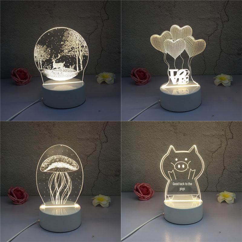 Acrylic 3D Night Light - Custom Table Lamp with Logo, Ideal for Events & Christmas Gifts