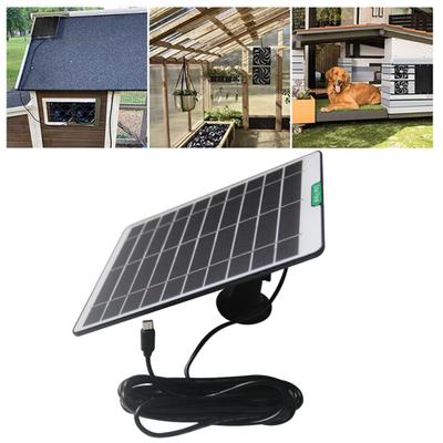 Solar Panels 5W Single Crystal Silicon Micro USB/Type-C Outputs Solar Panel IP65 Waterproof Lightweight Solar Panel Kit