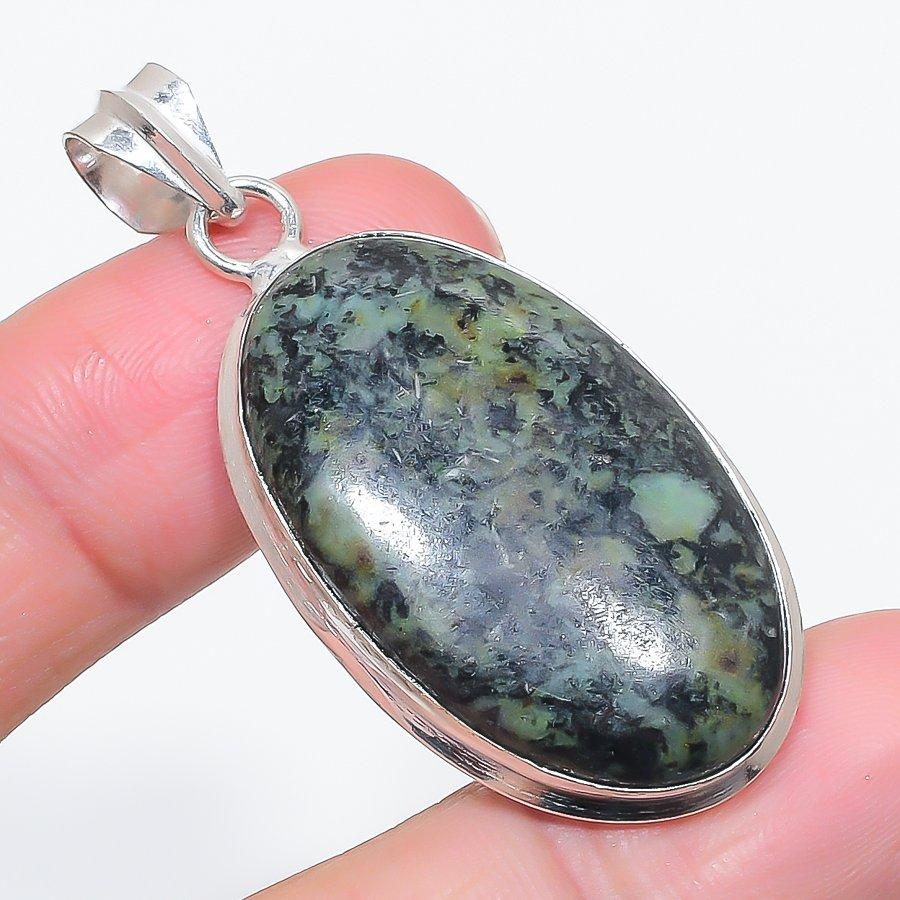 

Натуральная тибетская бирюза 925 стерлинговое серебро ювелирная подвеска 2,09 z6N68