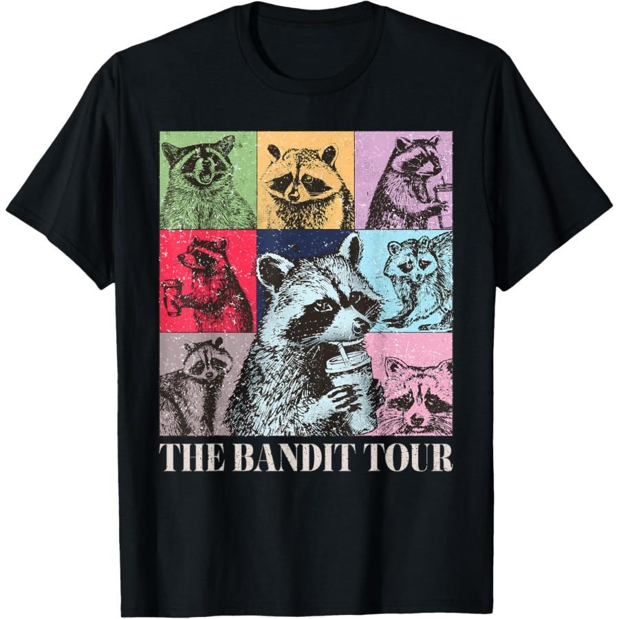 Raccoon The Bandit Tour Funny Raccoon Summer 2024 T-Shirt XXXXXL чёрный