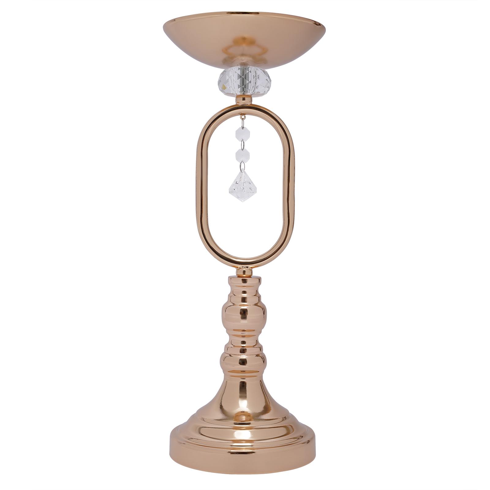 

10 шт. Золотые вазы для центральных элементов, Подставка для свечей для гостиной высотой 17,13 дюйма, Свадебные подсвечники-колонны для украшений золотой