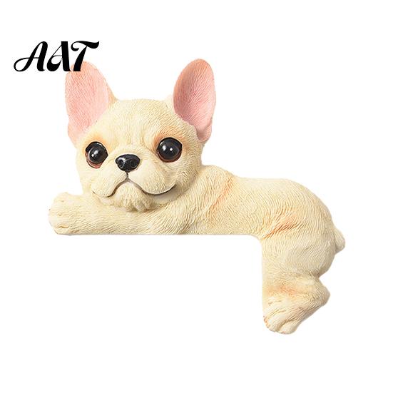 Creative Light Switch Ornament 3D French Bulldog Resin Cover, Cute Cartoon Dog Wall Socket Frenchie Room Decor Decor, Self-Adhesive Animal