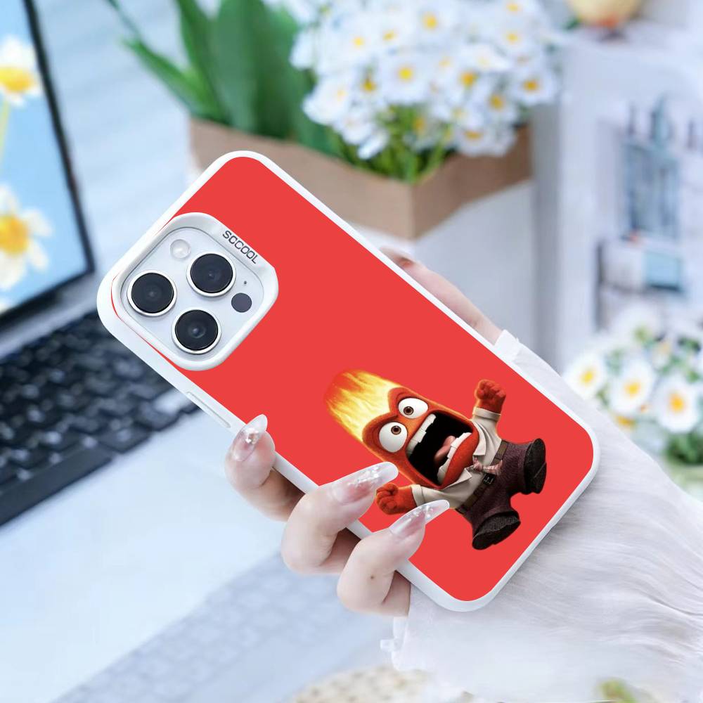 Adventure Anime Inside Out Phone Case For iPhone 16,15,14,13,12,17,Pro,MAX White Matte Shockproof Cover