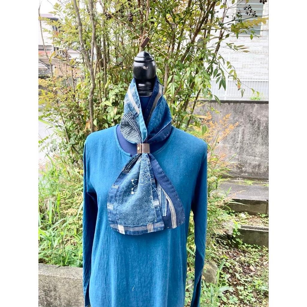 Used B61 Boro Stole Old Cloth Remake Indigo Dye Patchwork Sewing Sashiko