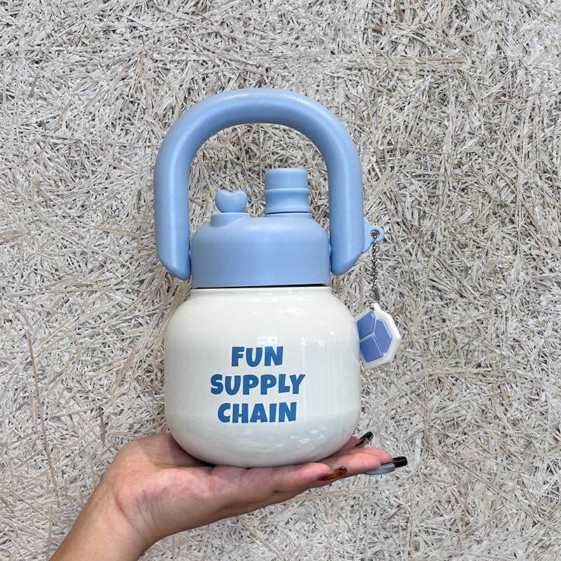 OLOEY 680ml Portable Stainless Steel Kids Insulated Bottle