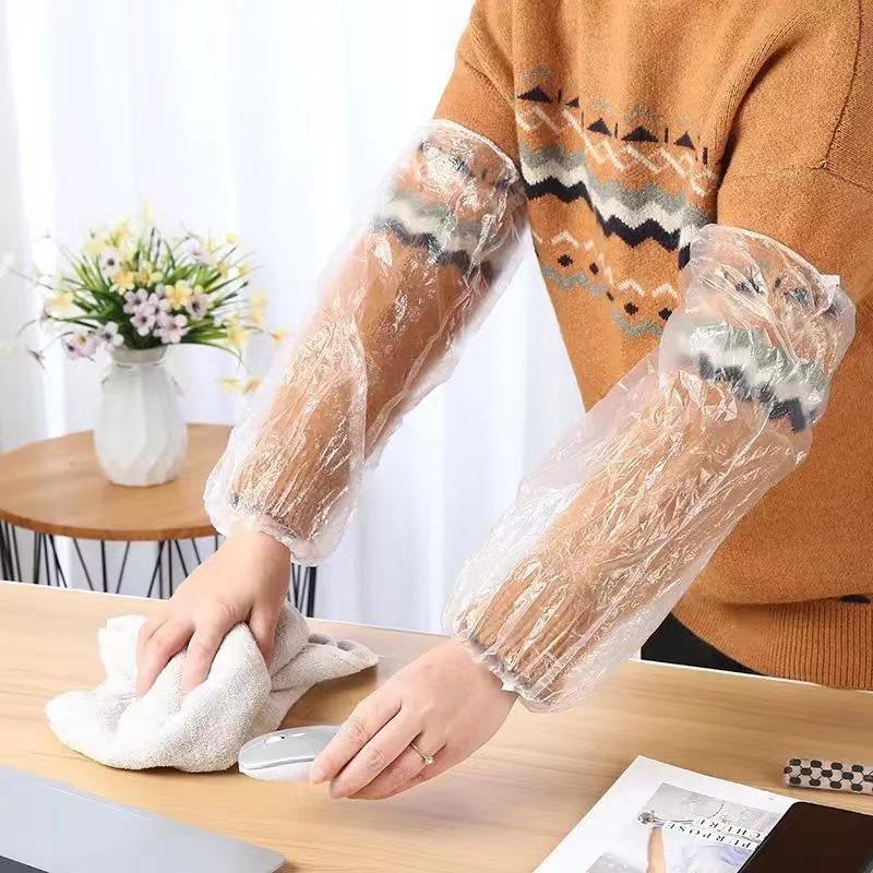 

Водонепроницаемый и маслостойкий кухонный фартук с дизайном в виде ножа и вилки - функция ручной протирки, идеально подходит для приготовления пищи, свадеб и использования взрослыми Disposable sleeves