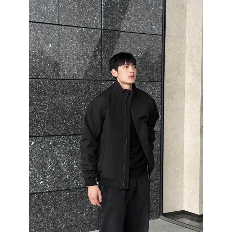 Men's American Style Bomber Jacket - Autumn Short Stand Collar Pilot Outerwear