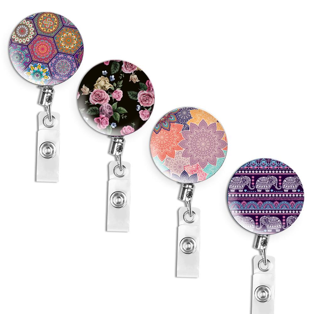 Set Creativo di Portachiavi Retrattili per Ufficio - Cavo d'Acciaio Anti-Perdita in 4 Pezzi