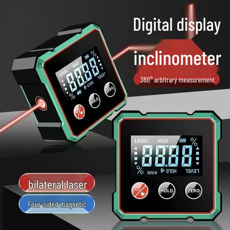 Magnetic Mini Protractor Laser Digital Inclinometer