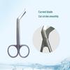 Stoma Care Curved Scissors - Exquisite Stainless Steel with Round & Blunt Tips for Fecal Bag Management