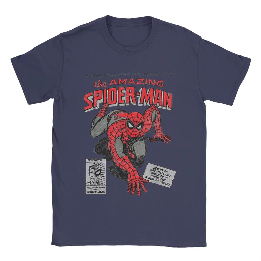 2026 New Spiderman Spiderman Movie Retro Comic Graphic Print Fashion Men's Casual Crew Neck Loose Short Sleeve T-Shirt